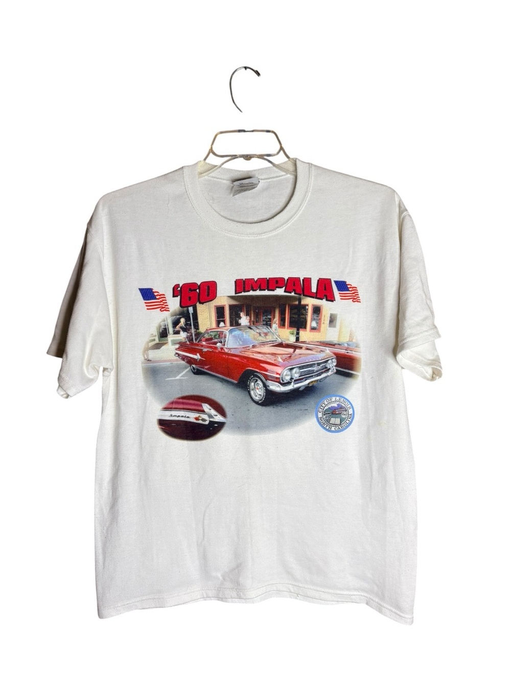 1960 Chevrolet Impala Classic Car Lenoir NC Graphic T-Shirt Adult Medium